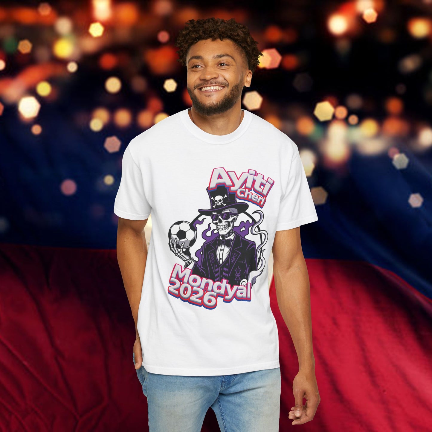 Vodou Soccer T-Shirt — 'Ayiti Cheri Mondyal 2026'