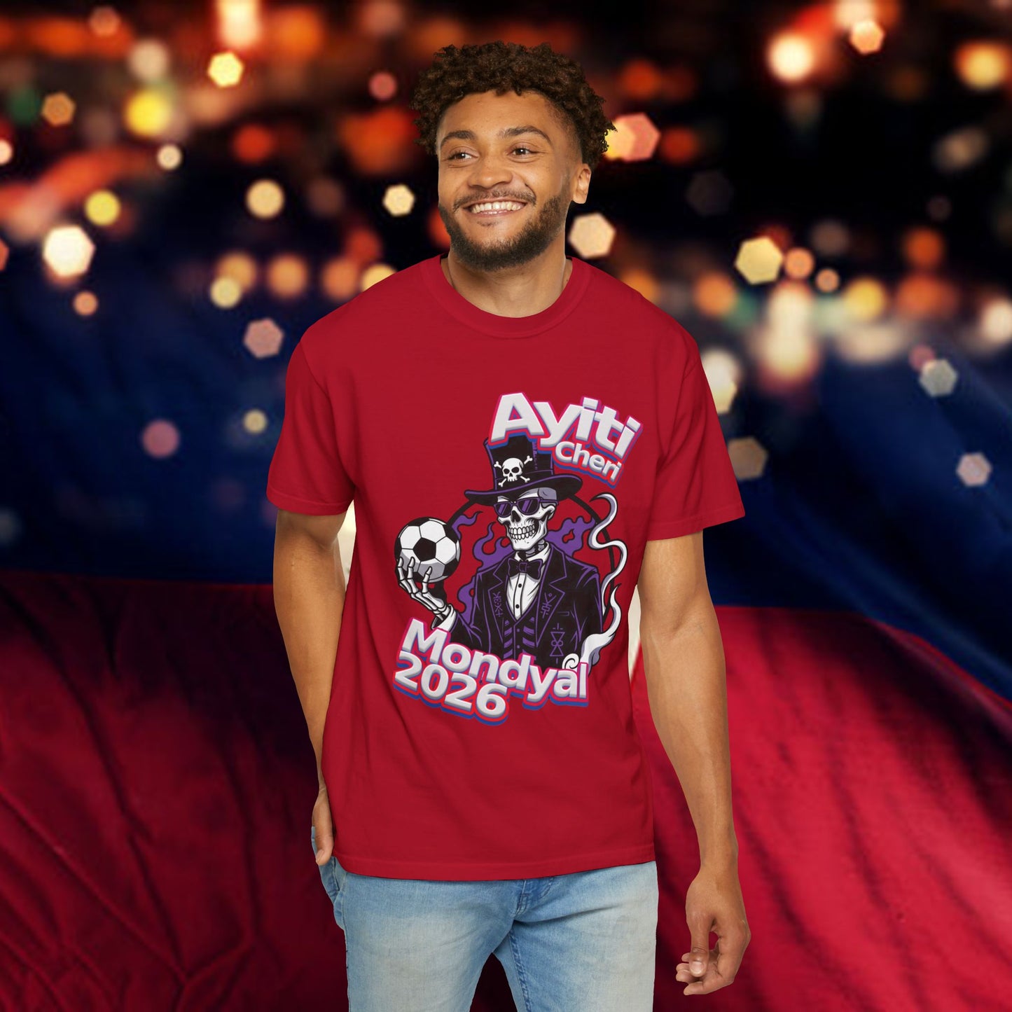 Vodou Soccer T-Shirt — 'Ayiti Cheri Mondyal 2026'