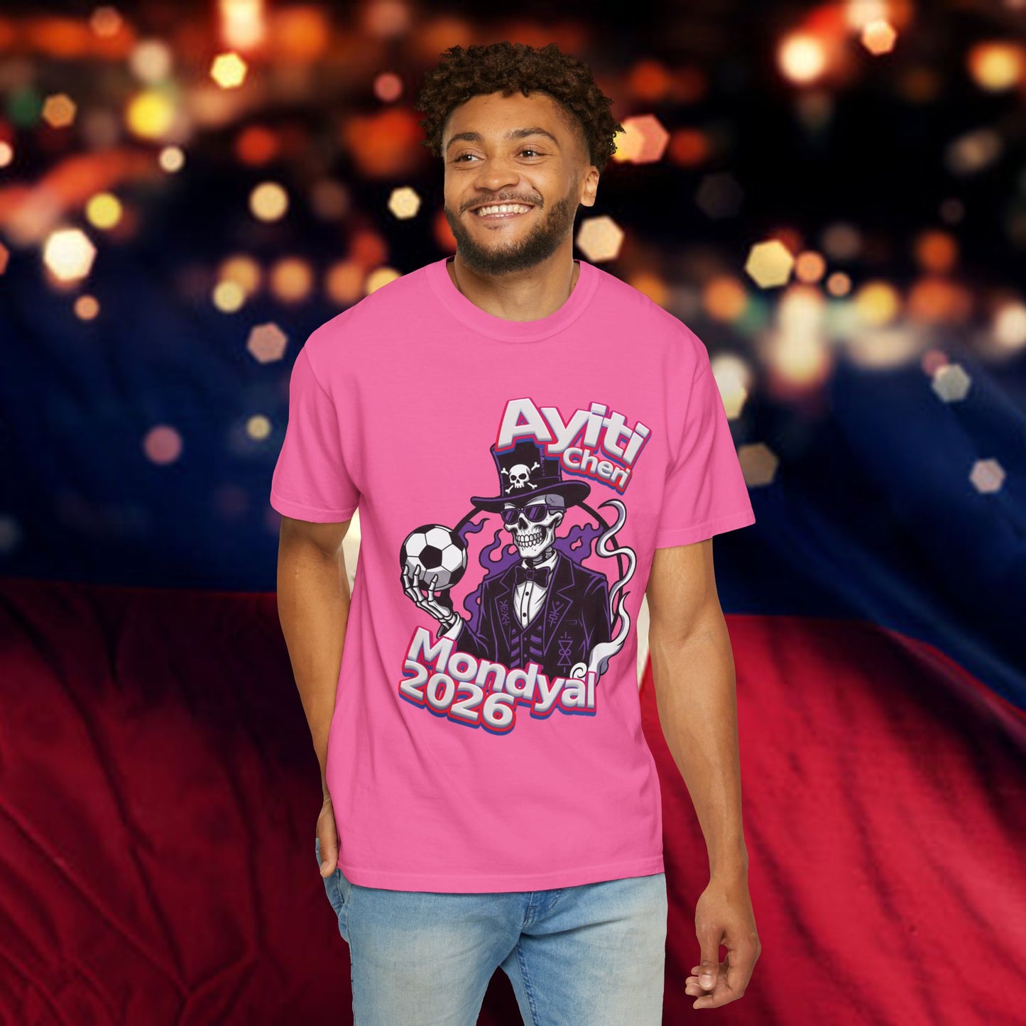 Vodou Soccer T-Shirt — 'Ayiti Cheri Mondyal 2026'