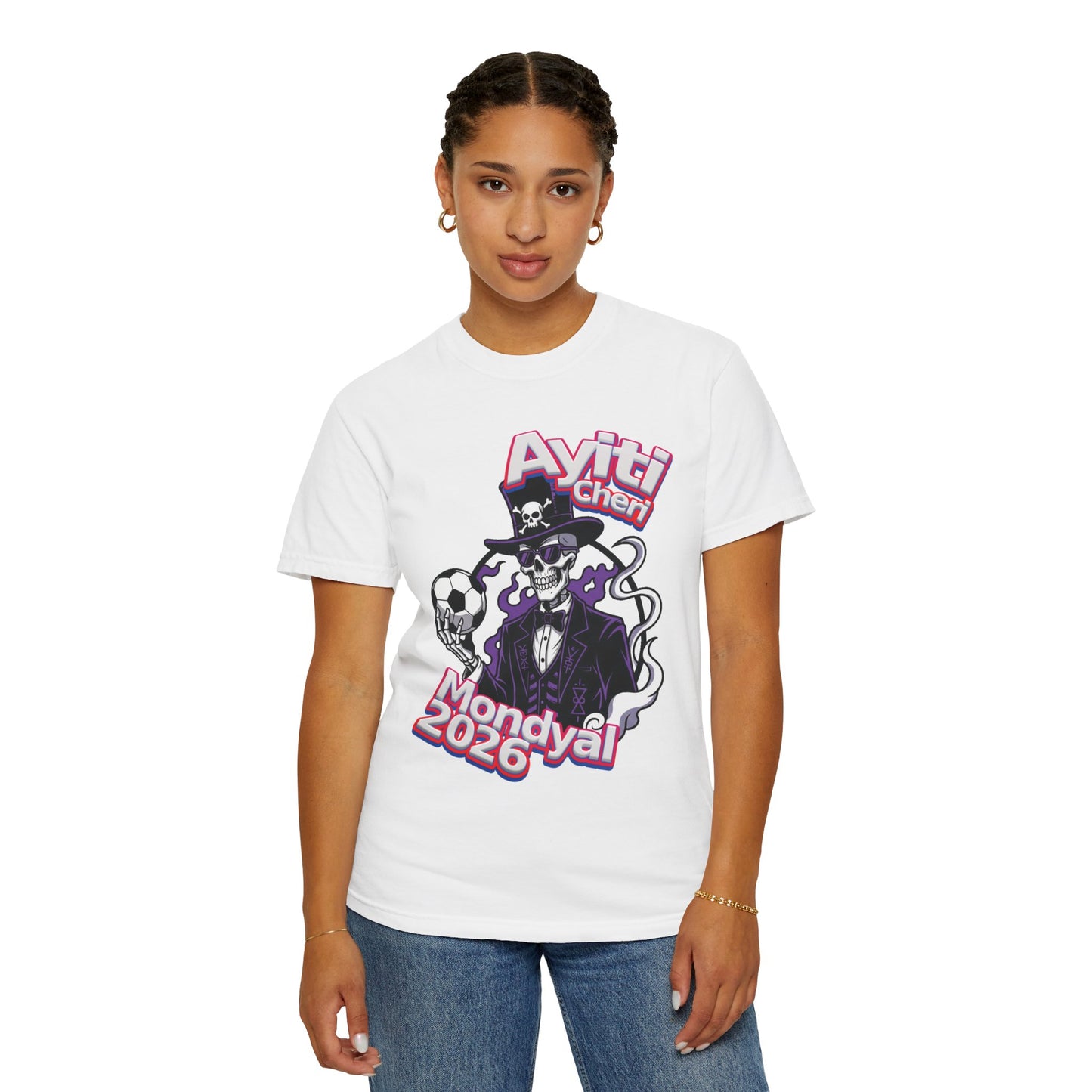 Vodou Soccer T-Shirt — 'Ayiti Cheri Mondyal 2026'