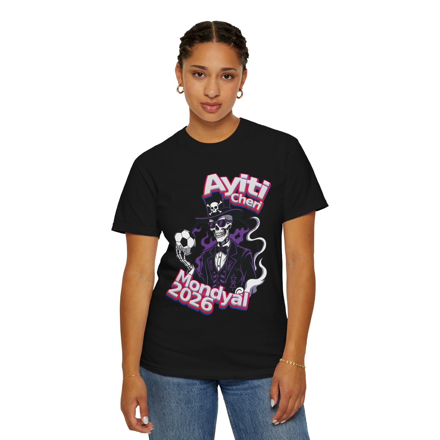 Vodou Soccer T-Shirt — 'Ayiti Cheri Mondyal 2026'