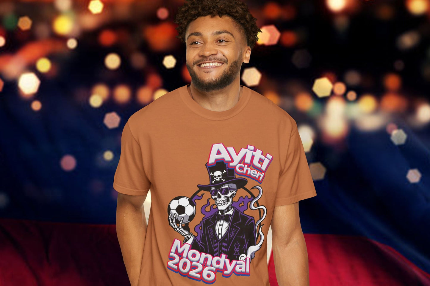 Vodou Soccer T-Shirt — 'Ayiti Cheri Mondyal 2026'